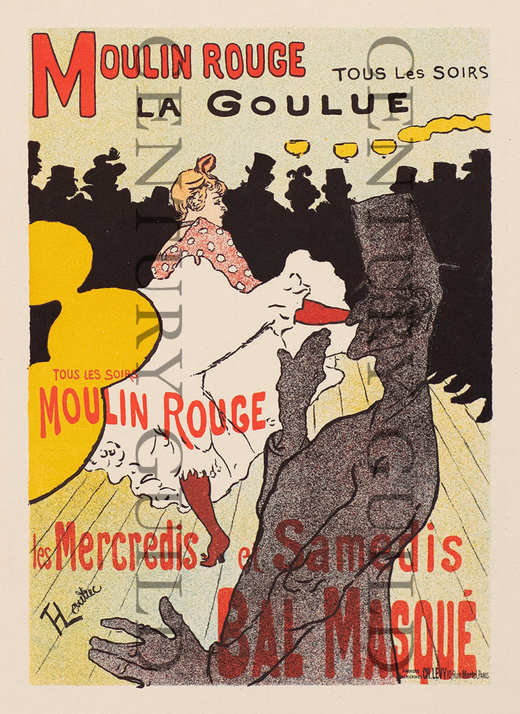 Henri de Toulouse Lautrec's Moulin Rouge La Goulue available from Century Guild