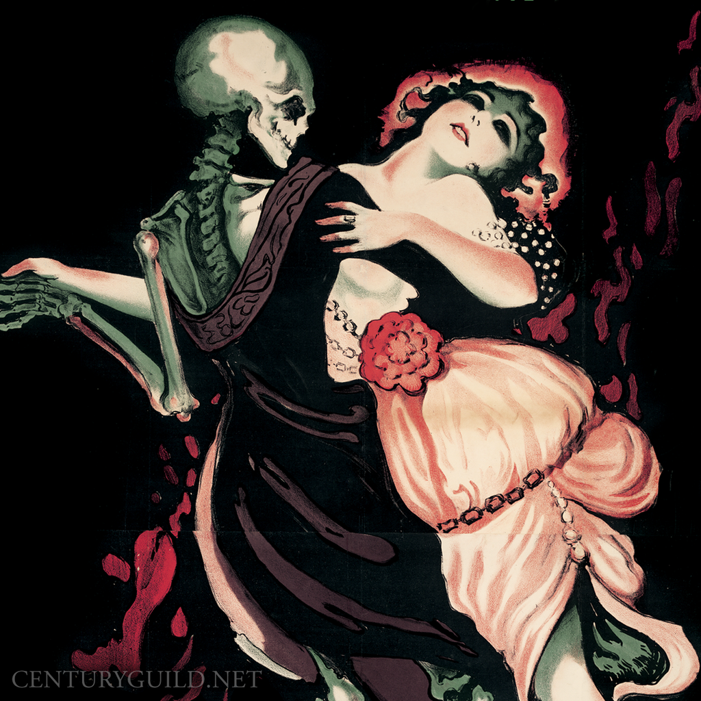 Century Guild The Dance of Death Beautiful Macabre Antique 1919 Film Poster