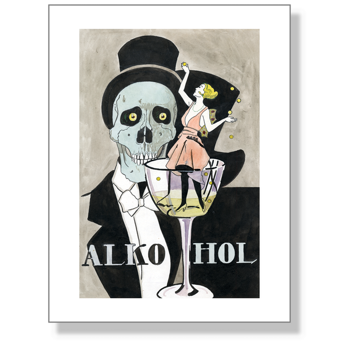 Alkohol Oskar Hacker Alfred Lind 1919 Silent Film Poster Fine Art Print from Original Painting Century Guild