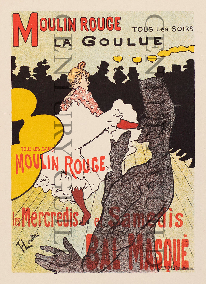 Moulin Rouge, La Goulue by Henri de Toulouse-Lautrec, Japon lithograph –  Century Guild