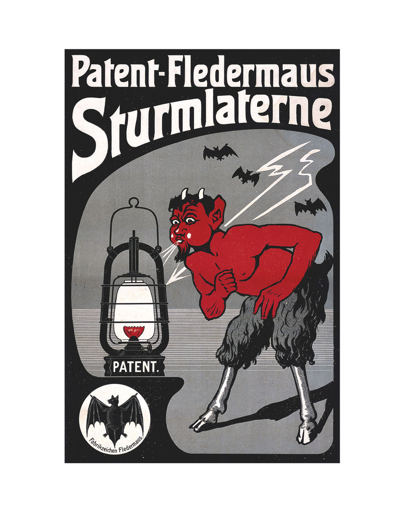 Devil Fledermaus Sturmlaterne Poster Bat